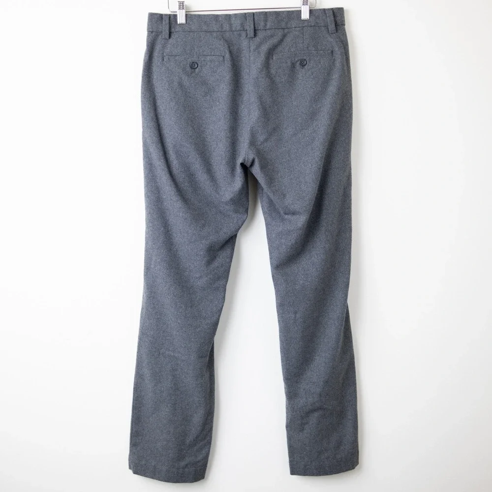 Banana Republic Emerson Dress Pants Mens 33x32 Dark Gray Wool Blend